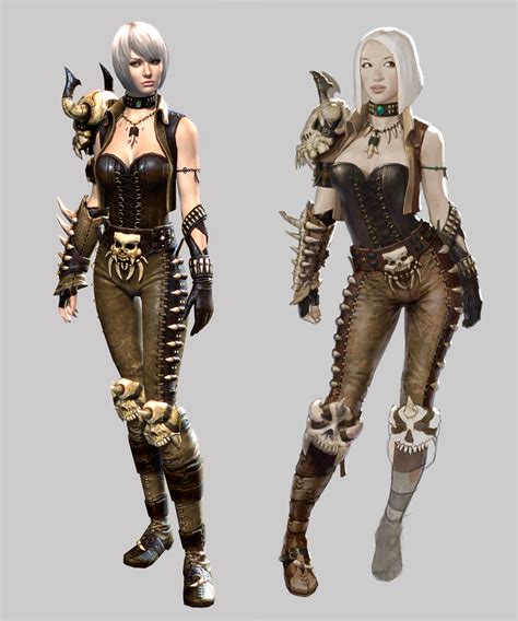 ArtStation - Guild Wars 2 female Medium concept and 3D model