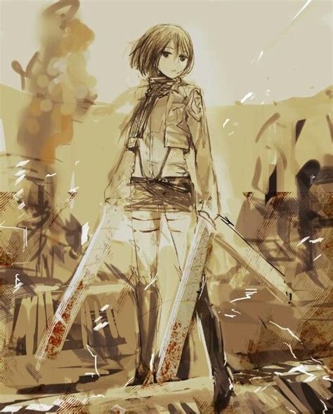 SNK Mikasa Ackerman - Fall of Wall Maria Reborn Katekyo Hitman, Hitman Reborn, Aot Wallpaper ...