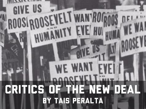 New Deal Critics by Tais Peralta