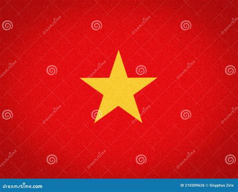 Flag of Vietnam, Red Color and Yellow Star, Illustration Image Stock Illustration - Illustration ...