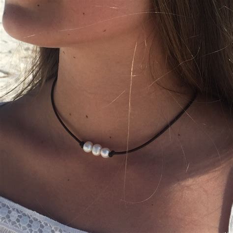 Gift for Teenage Girl Three Pearl Necklace 3 Petite Pearls | Etsy