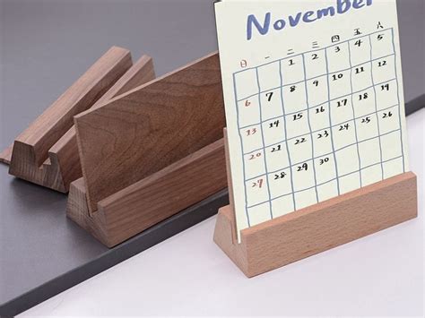 Wood Table Calendar Stands Calendar Card Holder Walnut Table - Etsy | Table calendar, Wood ...