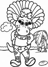 Baby Bop Wears A Swimsuit Coloring Page  Wecoloringpagecom sketch template