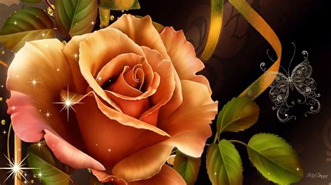 Peach Roses Wallpapers - Top Free Peach Roses Backgrounds - WallpaperAccess