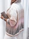 Ombre Long Sleeve Cape Collar Casual Sweet Sweater coat