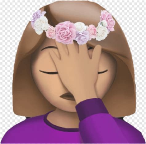Face Palm - #sticker #girl #facepalm #flowers #flowergirl, Png Download - 978x965 (#21604597 ...