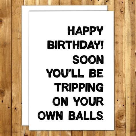 Funny Birthday Card For Men. Card For Him. Rude Birthday Card.