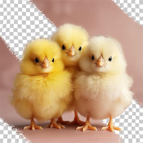 Baby chickens with a transparent background | Premium AI-generated PSD