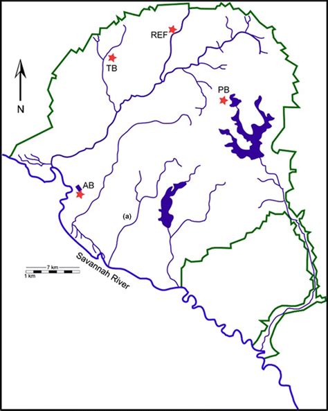 Map of the Savannah River Site, South Carolina, USA, depicting the... | Download Scientific Diagram