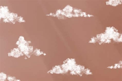 Free Vector | Brown sky background vector, white clouds design