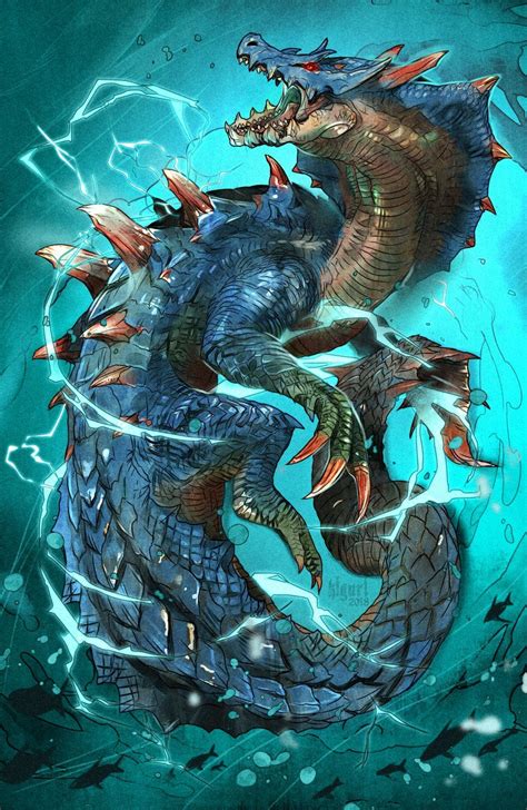 Summoning monsters to MHW (MHW2?) with fan art: Lagiacrus : r/MonsterHunter