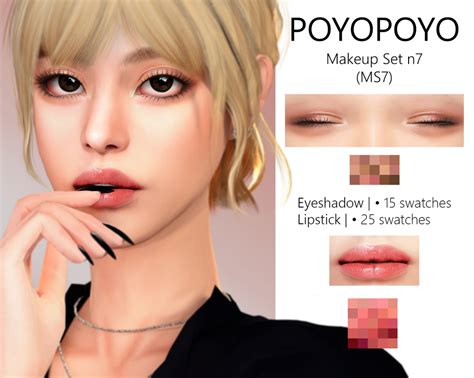[poyopoyo] Makeup Set n7 (MS7) | The sims 4 skin, Sims 4 cc makeup, Sims 4 mods clothes
