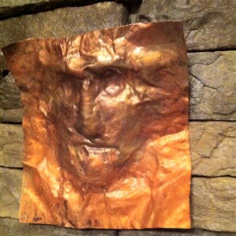 Copper sheet pounded face (by Art Myers) | Copper art, Copper crafts, Art