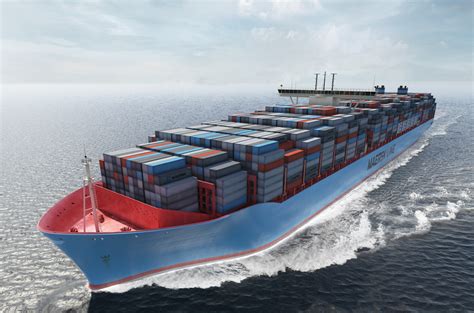 Illustration of front of Maersk Triple E | Cargo shipping, Maersk line ...