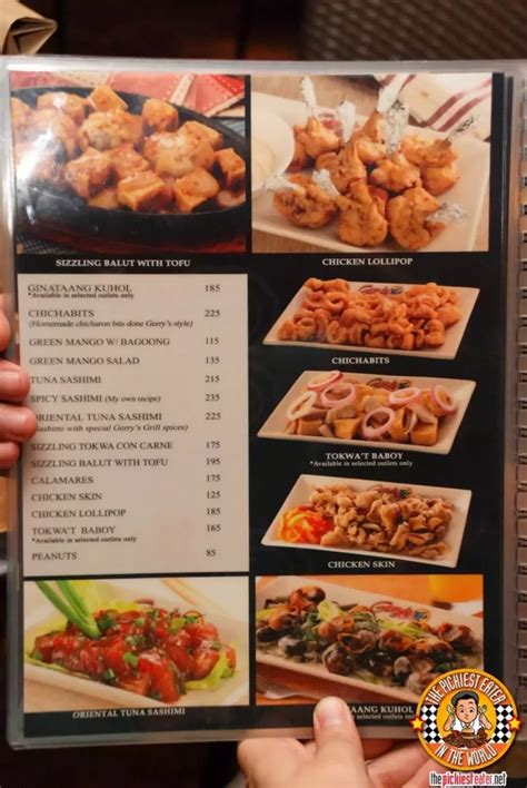 Gerry's Grill Menu Philippines 2023 ( Updated Prices In October)