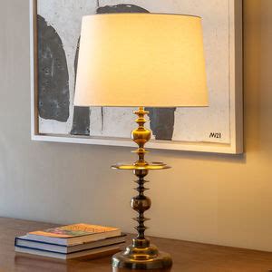 Lampe de table - HUDSON - VAUGHAN - en laiton / en lin / contemporaine