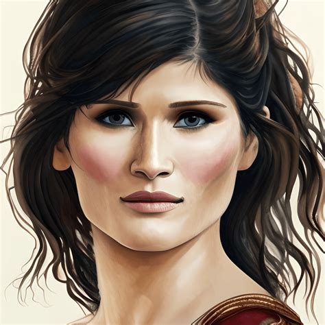 Watercolor Painting of Gemma Arterton As Tamina · Creative Fabrica