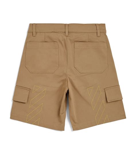 Off-White Kids Helvetica Diag Cargo Shorts (4-12 Years) | Harrods US