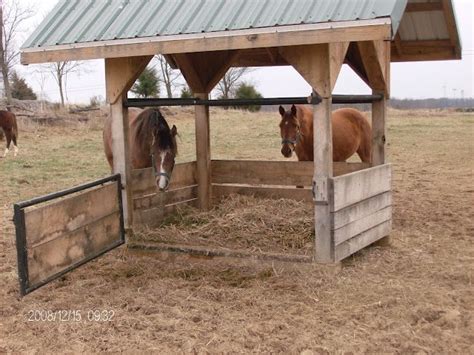 Swing gate allows for hay to be off ground/ easy clean- out and reload ...