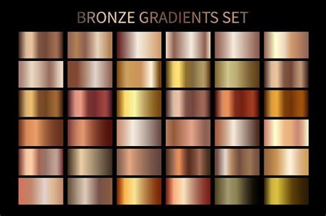 Set of Bronze Gradients .AI .GRD | Bronze color palette, Bronze, Gradient
