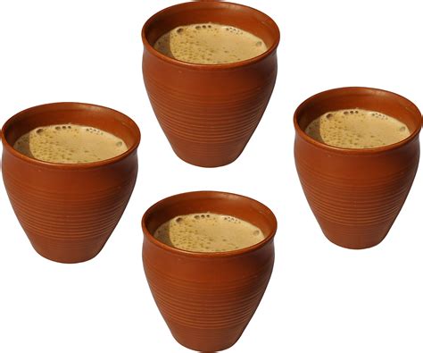 Buy The Earth Store Re-useable Brown Ring Ceramic Traditional Style Kullad/kulhad/kullar/Kullad ...