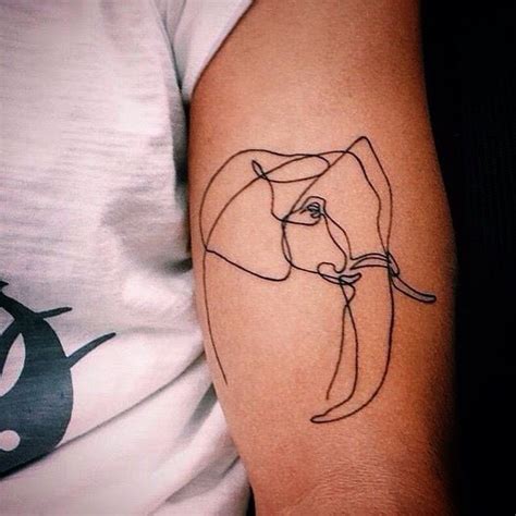 My oneline elephant inked in Berlin #Uncategorized Geometric Elephant ...