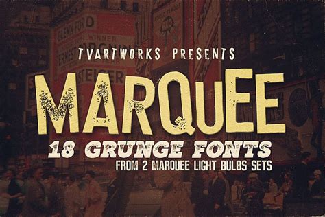 Marquee 18 Grunge Font - fontforlife.com