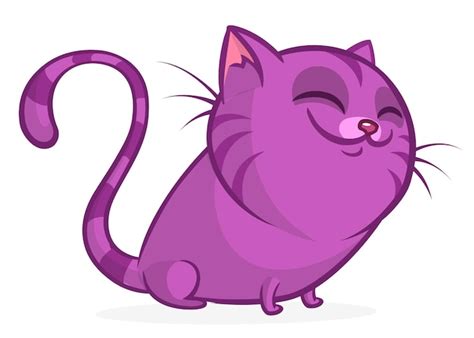 Premium Vector | Cute and funny cartoon cat vector illustration