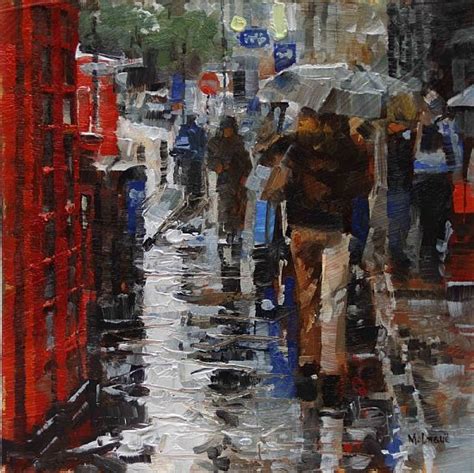 Rainy London Afternoon | London painting, Street painting, London art