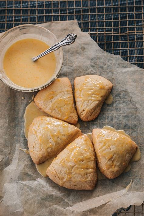 Cinnamon Scones with Orange Spiced Glaze | Baked by Claire