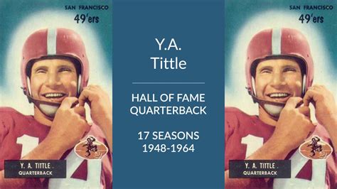 Y.A. Tittle: Hall of Fame Football Quarterback - YouTube