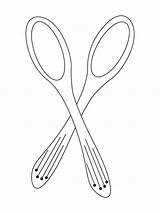 Spoon Coloring Pages sketch template