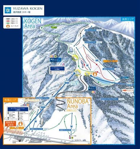 Trail map Yuzawa Kogen – Nunoba