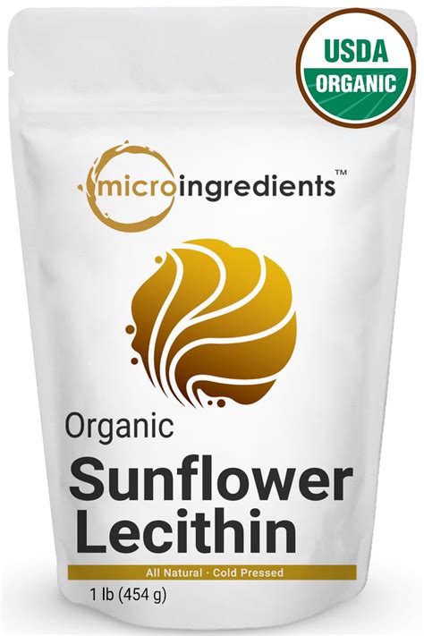 Micro Ingredients Organic Sunflower Lecithin Powder, 1 Pound, Made in USA, Non-GMO - Walmart.com ...