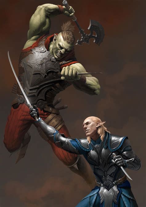 Orc vs Elf by Unn89 on DeviantArt