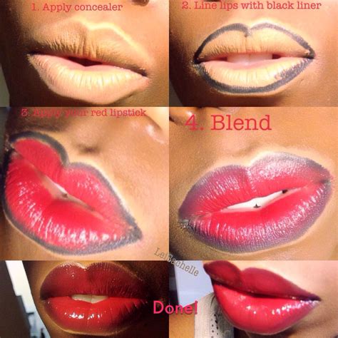 How I do my red/black ombre lips! All motives cosmetics ,you can order at EyeLiner in Oynx ...