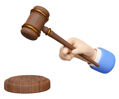 3d wooden judge gavel, hand holding hammer auction with stand isolated ...