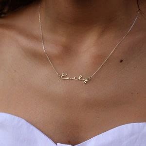 14k Solid Gold Name Necklace, Personalized Gift, Christmas Gift ...