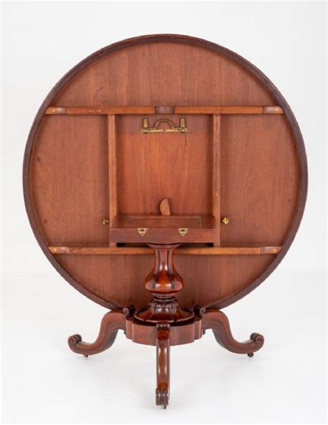 Victorian Round Dining Table Mahogany Antique 1850