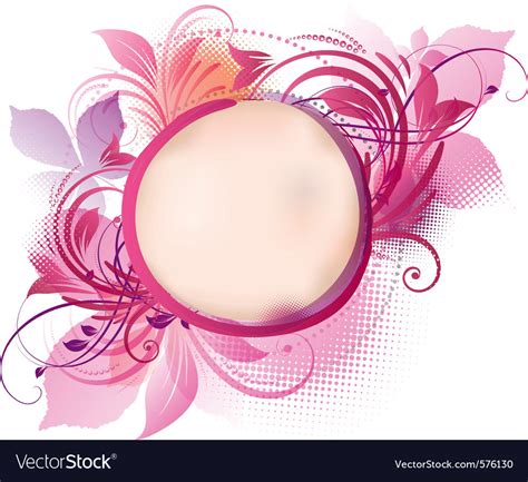 Pink floral background Royalty Free Vector Image