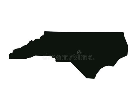 US State Map. North Carolina Silhouette Symbol. Vector Illustration Stock Vector - Illustration ...