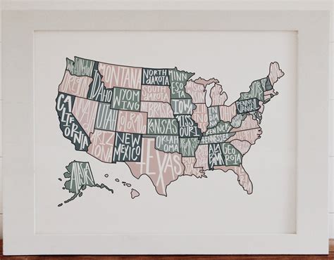Pastel United States Map Digital Download Print - Etsy | United states map, Map painting ...
