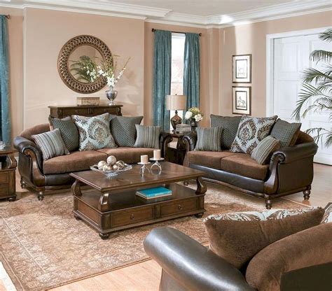 70 Rustic Farmhouse Living Room Decor Ideas (49) | Living room decor brown couch, Brown living ...