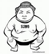 Colorear Luchador Sumo  Dibujo Para Gratis sketch template