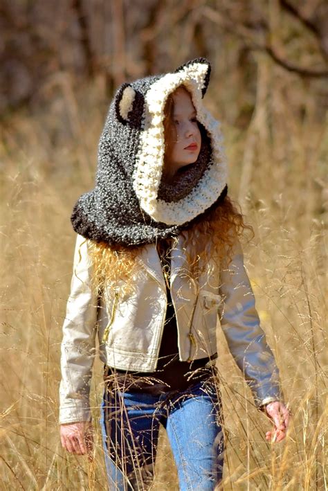 Wolf Hood Hood for Kids Dark Gray Wolf Hoodie for Kids to - Etsy