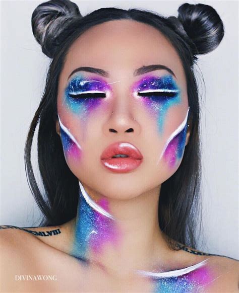 Colorful Artistic Makeup Looks / Eyes of man, artistic makeup.