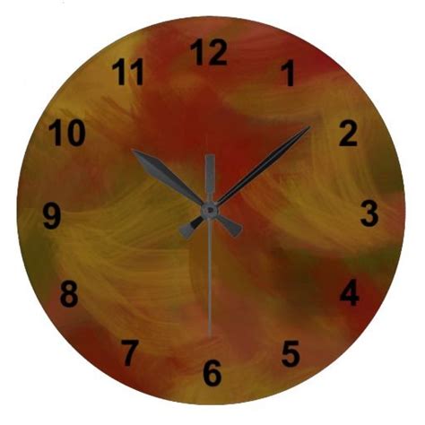 Earthtone Brushstrokes Wall Clock | Clock, Wall clock, Earth tones