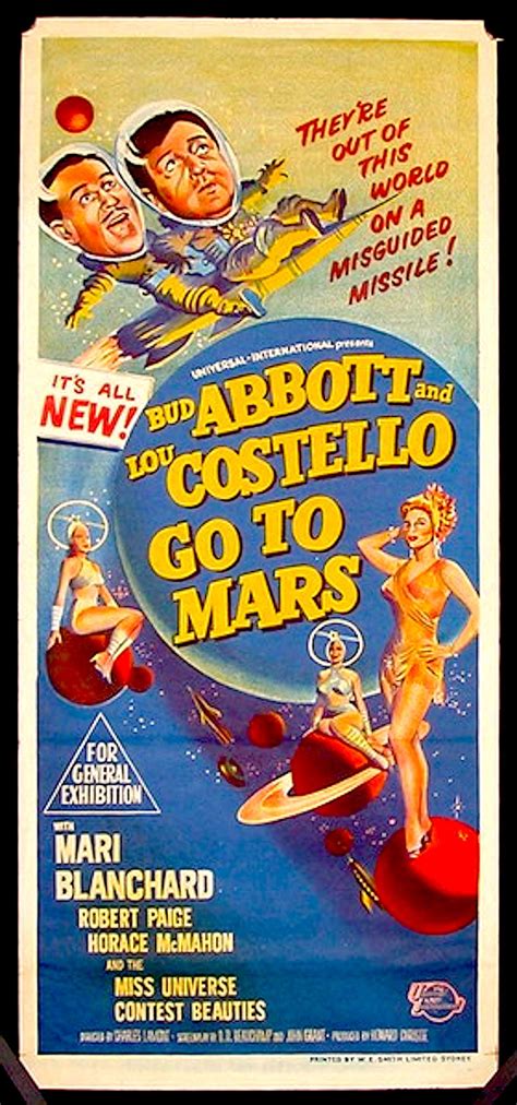 Abbott and Costello Go To Mars (1953) | Abbott and costello, Matinee movie, Movie posters