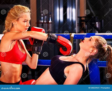 Portrait Of Sport Girl Boxing Stock Photo - Image: 64822954