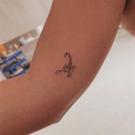 Tiny scorpion tattoo located on the inner arm. | Discreet tattoos, Simplistic tattoos ...